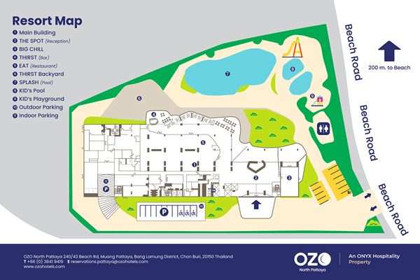Resort Map - OZO Северная Паттайя